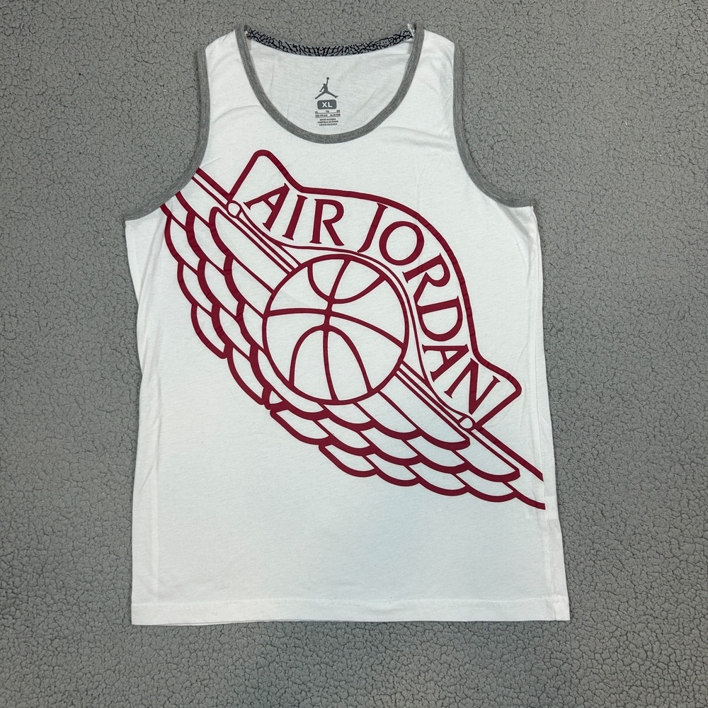 Nike‎ Air Jordan Wings Tank Top Youth White Size XL Basketball Tee